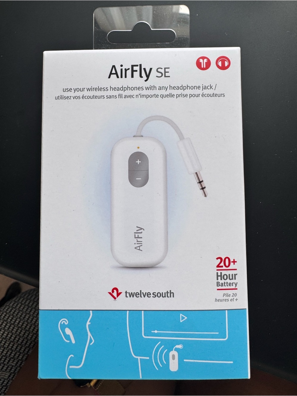 Twelve South AirFly SE Bluetooth Airplane Adapter NIB White